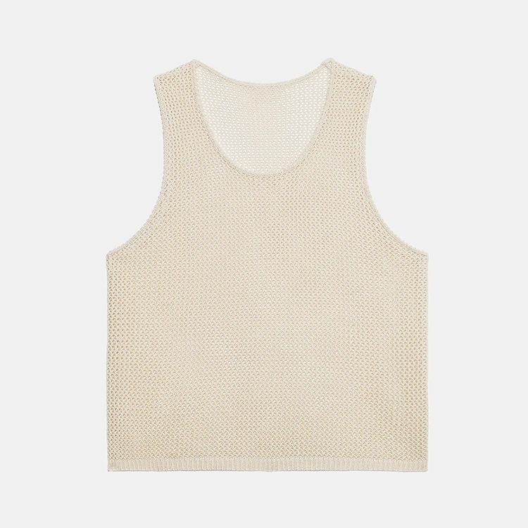 【清仓不退换】“织梦”进口和纸纱夏季休闲简约时尚镂空背心罩衫S187