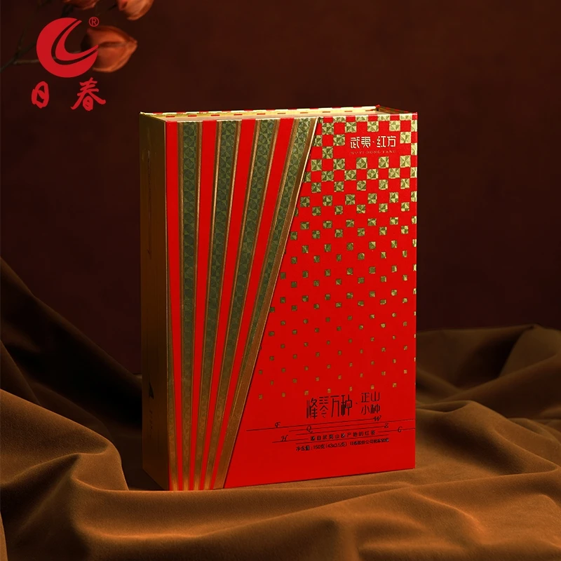 日春茶叶红茶小种武夷红方【峰琴万种正山小种1000】礼盒装150g