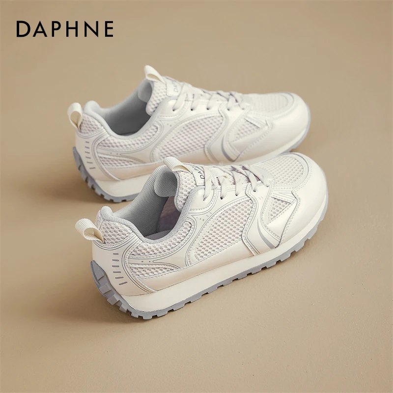 达芙妮厚底德训鞋子女2025新款爆款秋季小白鞋芭蕾轻便运动老爹鞋