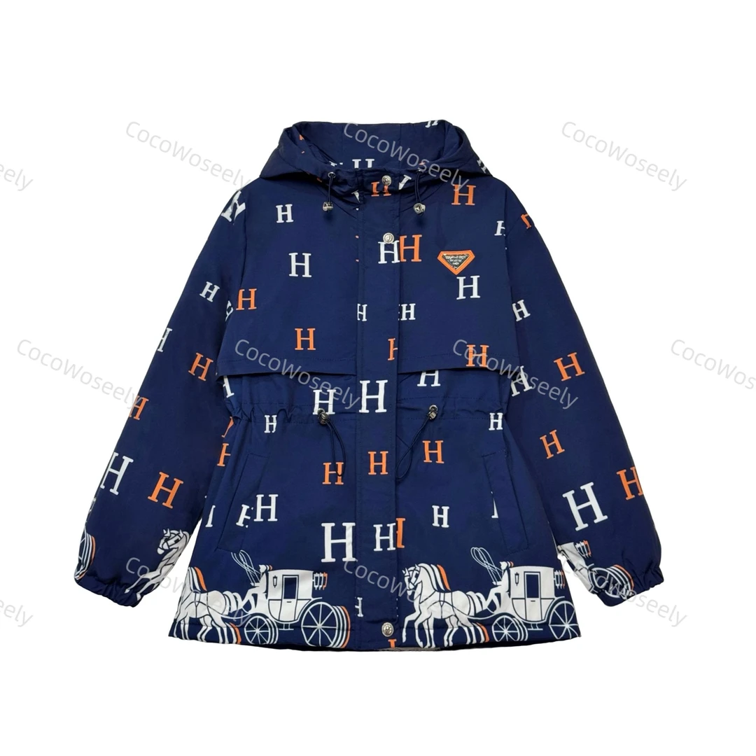 H马车加绒加厚连帽冲锋衣PH9808外套秋季春秋洋气