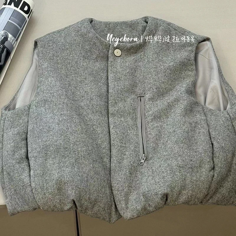 夹棉加厚韩国童装男童棉马甲2025秋冬儿童夹棉马夹女童保暖面包服