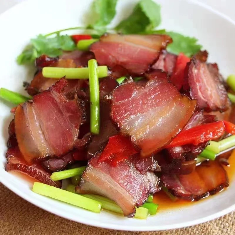 贵州特产腊肉腊肠农家制作烟熏后腿肉香肠1斤袋装包邮腌制土猪