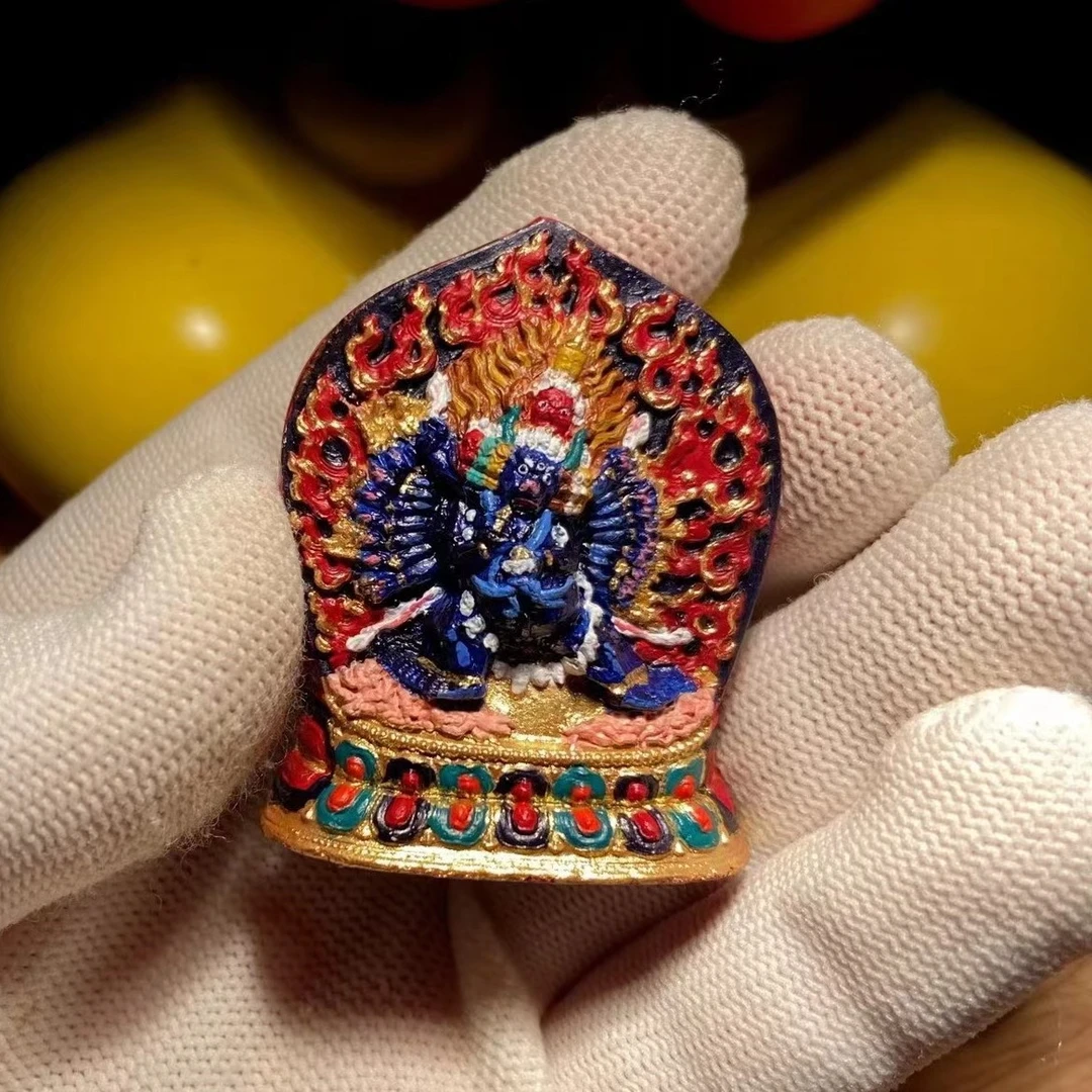 藏式风格泥塑彩绘擦擦摆件