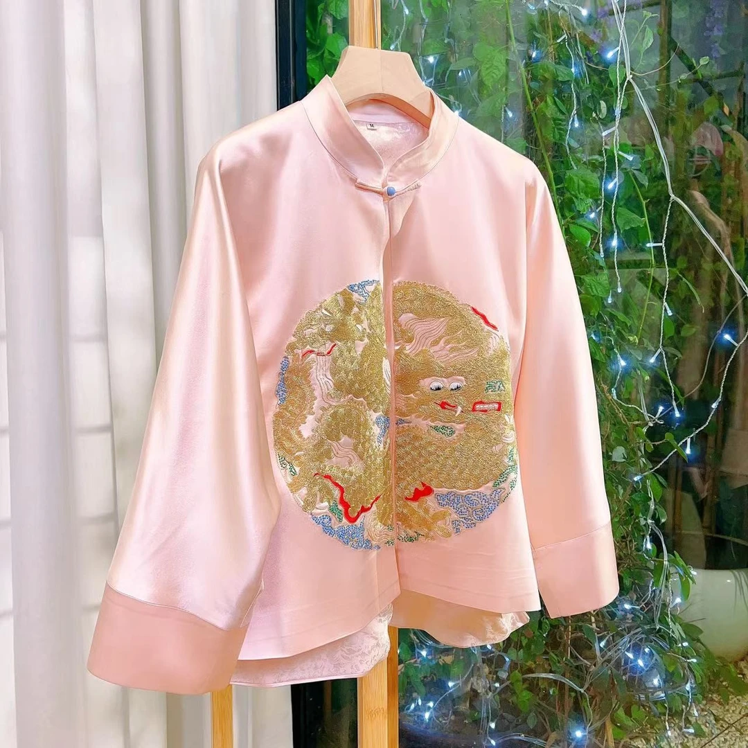 2080 粉色 盘金龙 外套