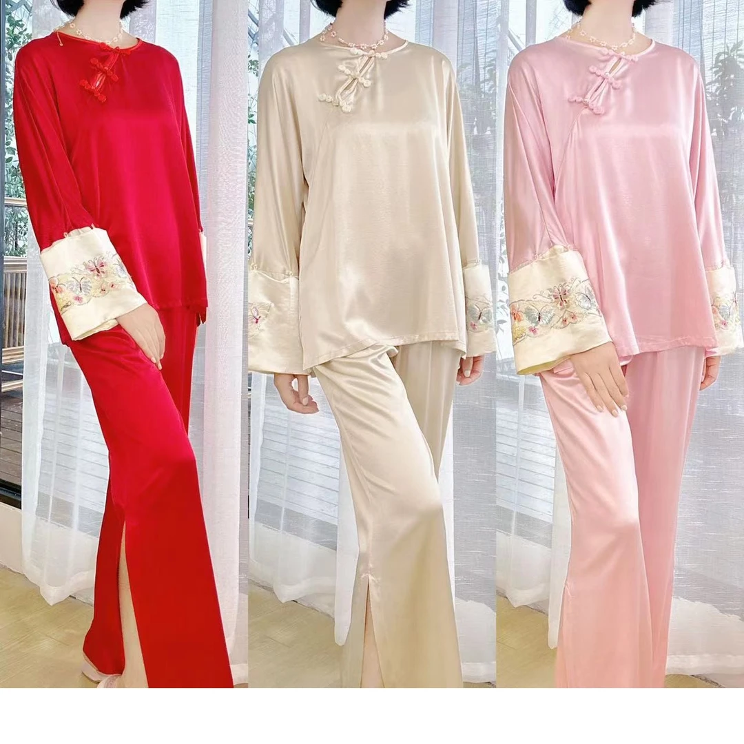 2723朱砂痣和白月光   盘金刺绣  桑蚕丝上衣