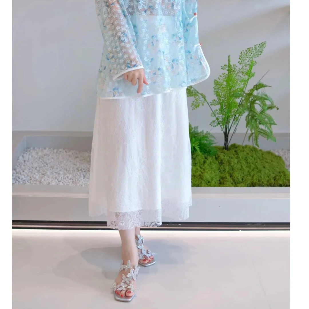 3732《白榆》蕾丝半身裙