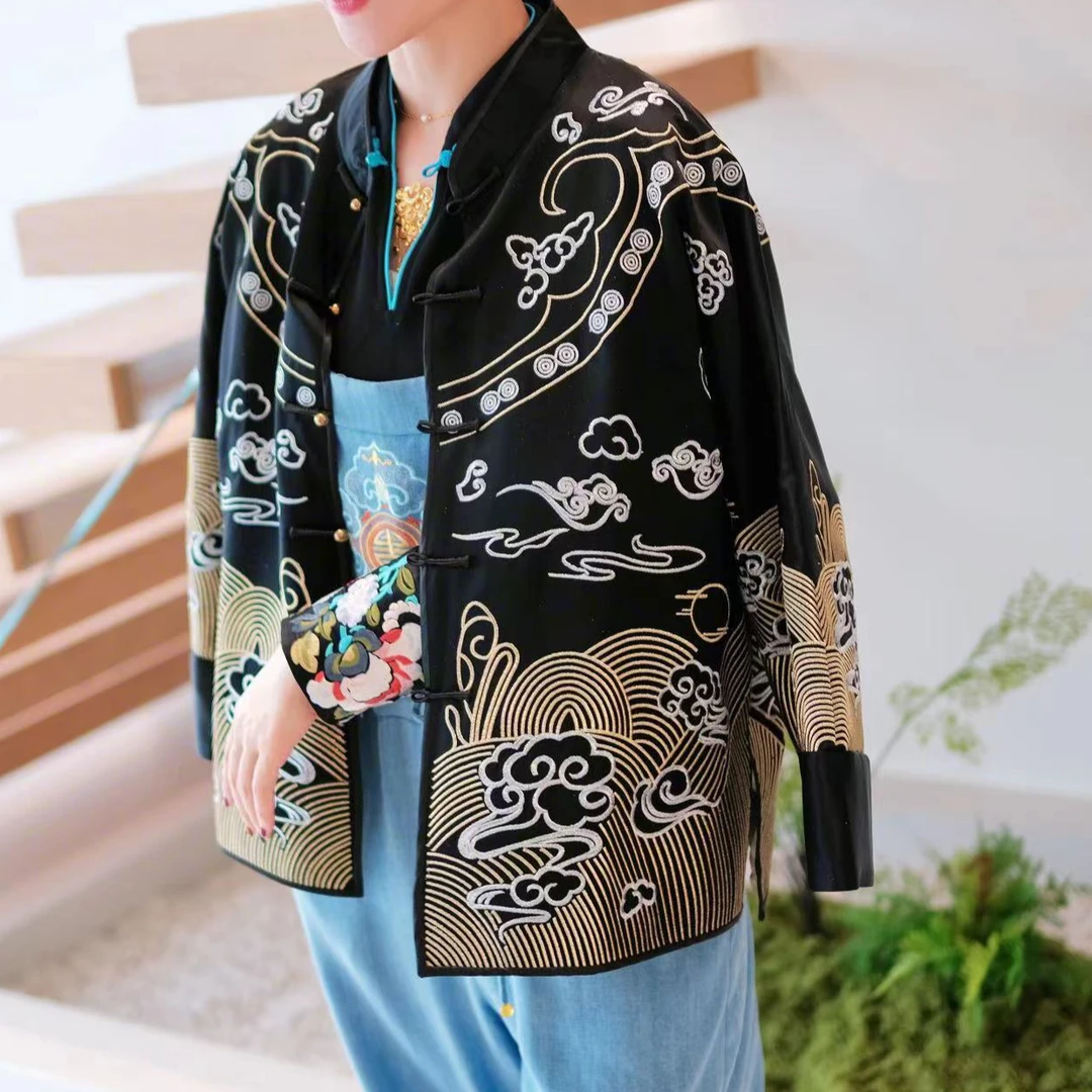 《罗绮文秀》桑蚕丝 刺绣 外套 国风 新中式 休闲 气质
