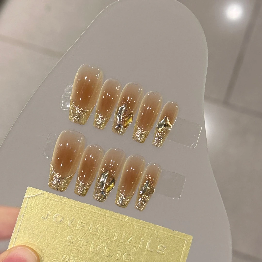 【五金美拉德】手工定制穿戴甲秋冬显白指甲贴光疗甲美甲贴片