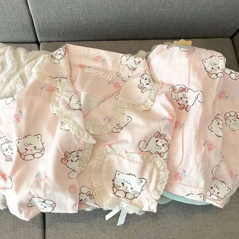 睡衣女夏季新款纯棉mikko可爱甜美短袖短裤可外穿家居服套装薄款