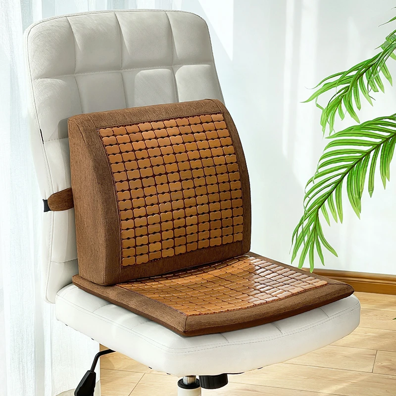 麻将凉席座椅靠枕腰靠夏天办公室久坐护腰靠垫腰垫腰枕孕妇靠背垫