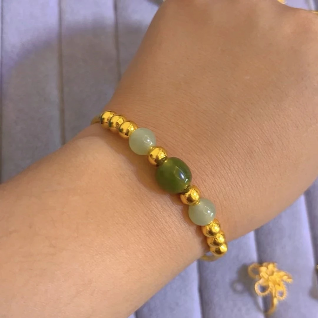 铜合金亚克力手镯 玉石版手镯