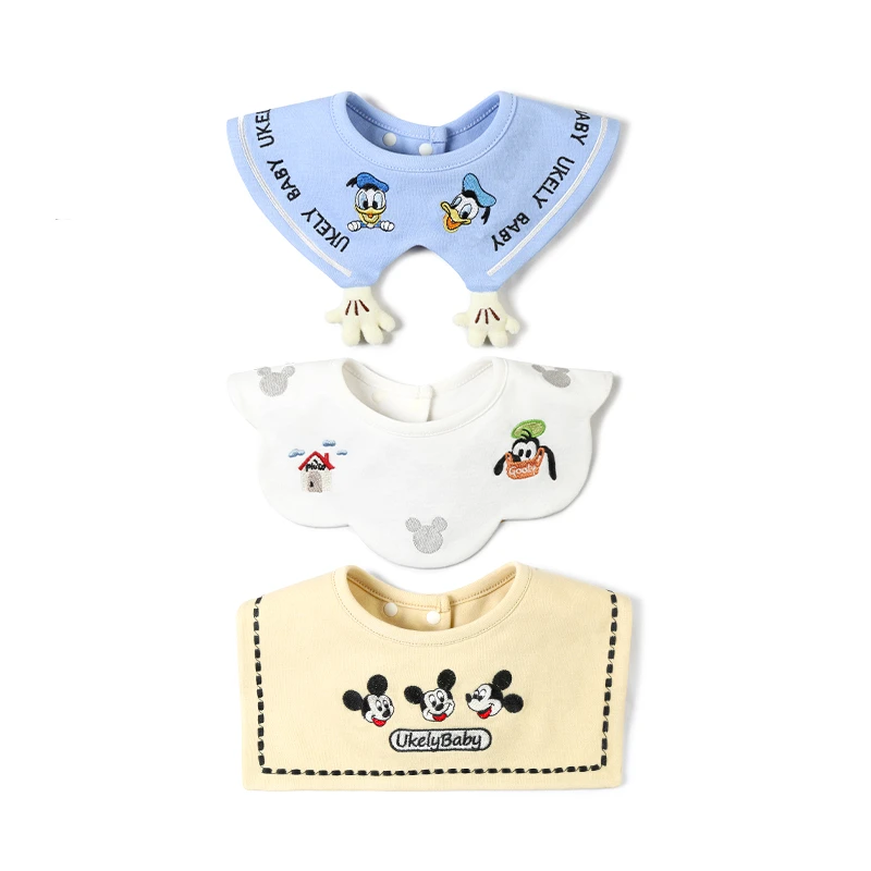 新生儿口水巾a类纯棉吐奶吸水围嘴夏季薄款假领口水围兜男宝女宝