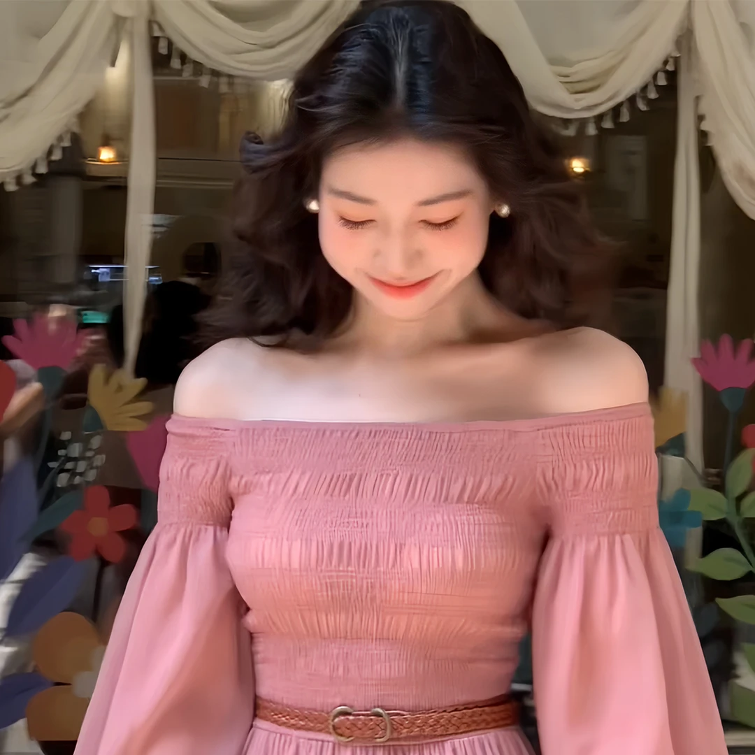 肖夫人【气质露思】法式复古港风长袖吊带裙连衣裙女夏气质  Q635