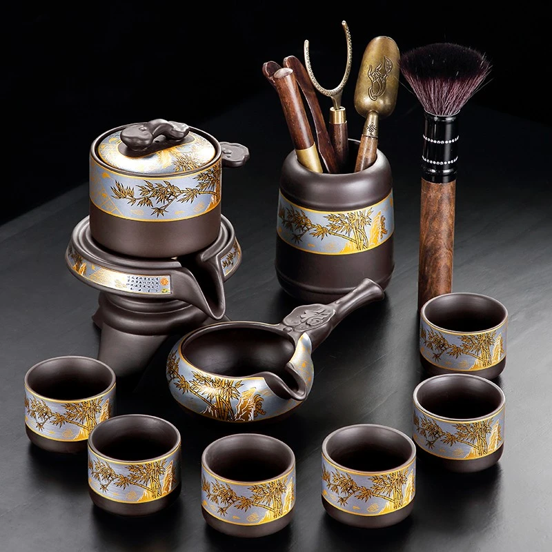 紫砂茶具套装家用轻奢高档懒人自动泡茶神器功夫茶杯茶壶2024新款