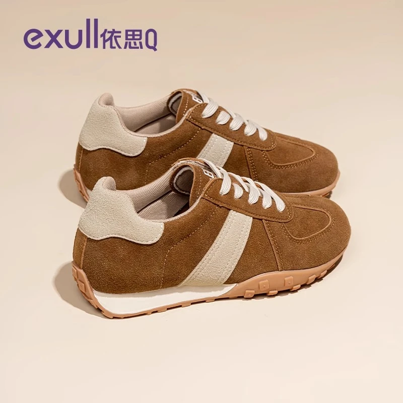 依思Q官方旗舰店德训鞋女款2025新款爆款鞋子百搭复古芭蕾运动鞋