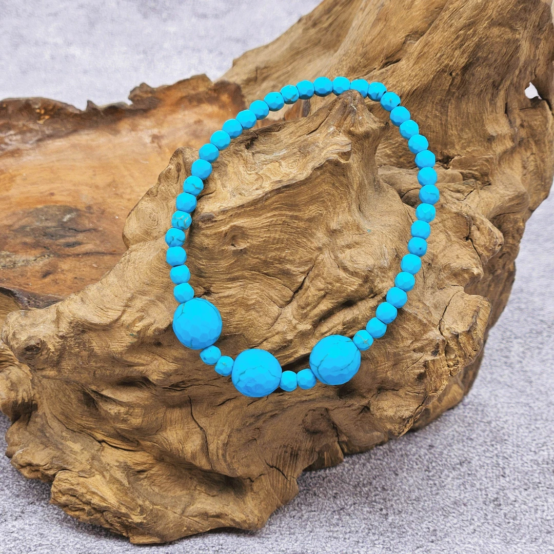 非金属莫桑石手链 温妮飒时尚轻奢气质民族风百搭蓝色手链W114