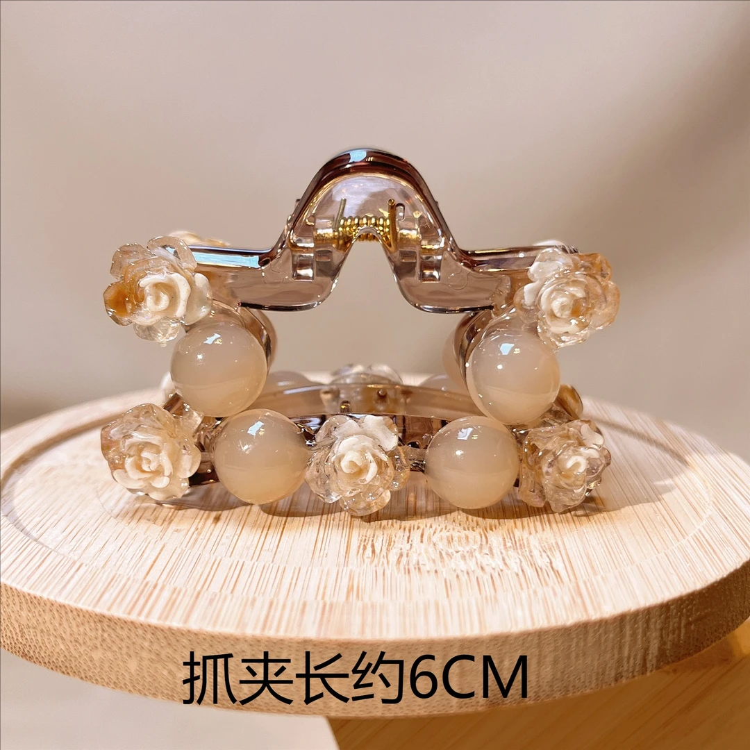 2025新款玫瑰五角星抓夹精致百搭时尚优雅轻奢简约发饰