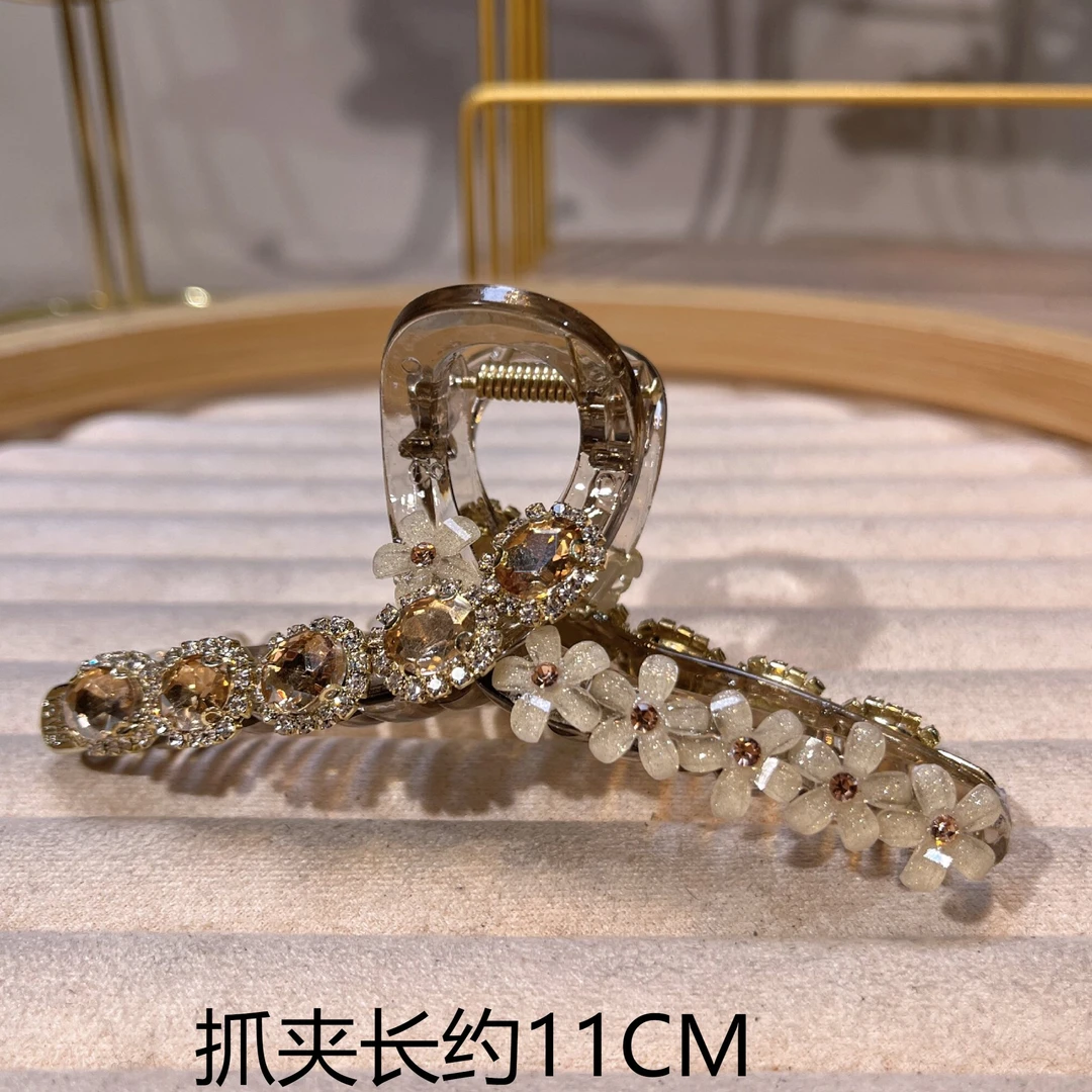 约11公分新款方糖小花抓夹优雅时尚气质轻奢韩版精致百搭发饰