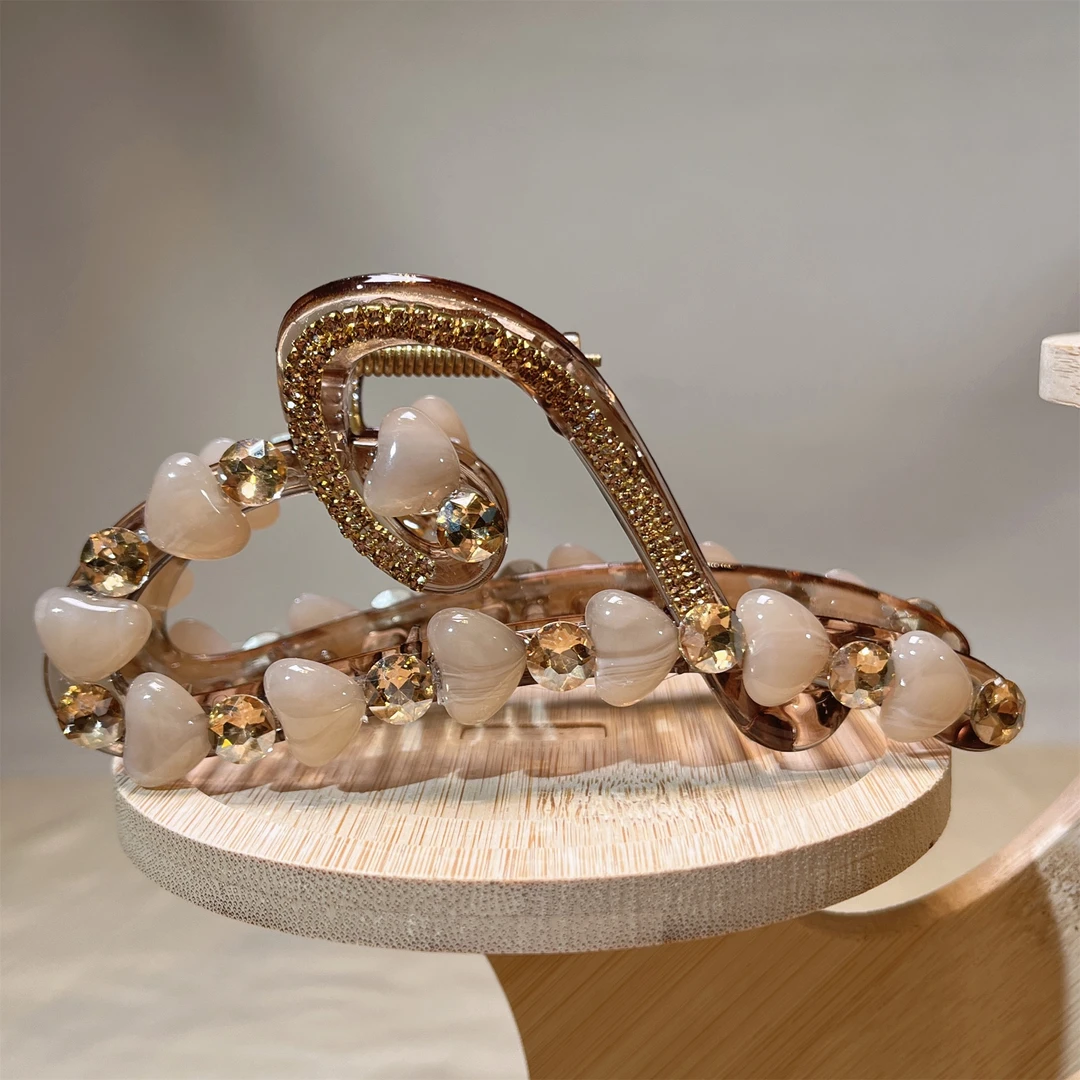 约12公分新款爱心抓夹气质轻奢时尚百搭简约优雅精致发饰