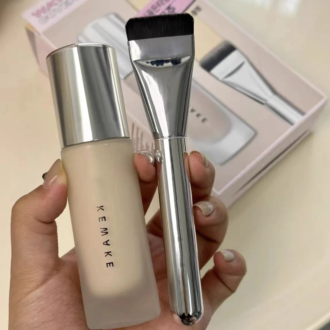 wkemake平替粉底刷韩国粉底刷平头粉底刷一字粉底刷粉底液遮瑕刷