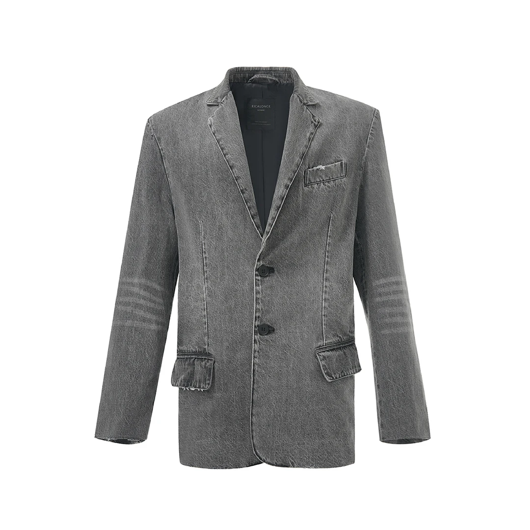 意卡伦萨24SS斜纹工装飞行员翻领百搭夹克男士外套SM-SD22651