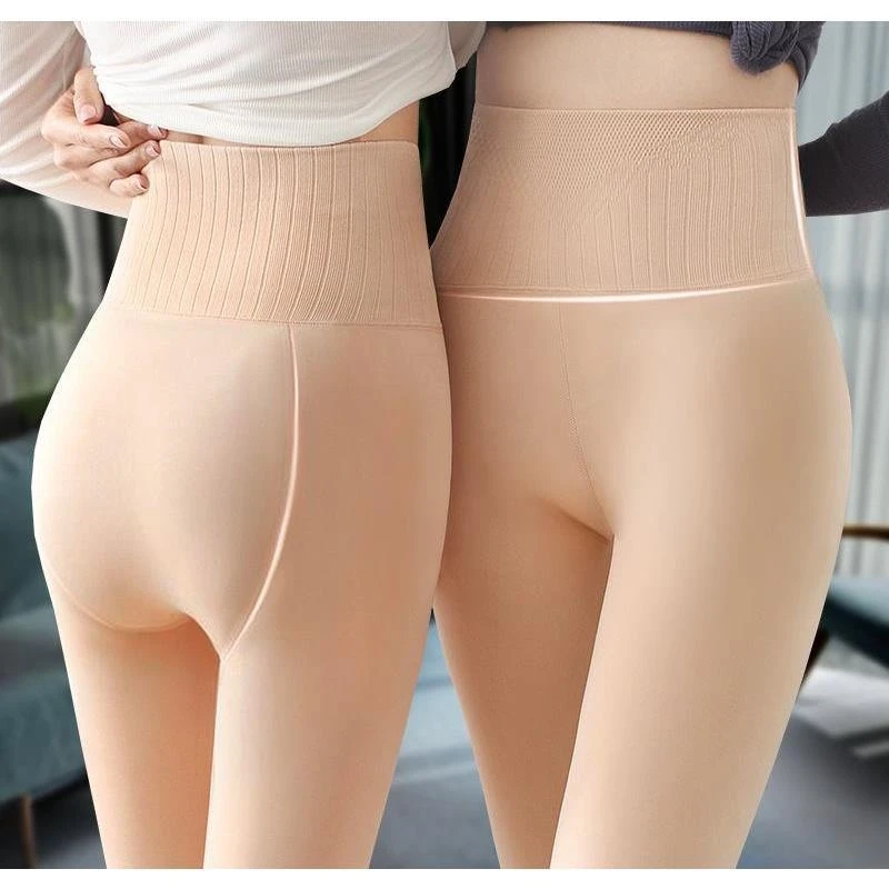 【高货超市单】高腰光腿女加绒假透肤肉色打底裤外穿肤色秋冬加厚