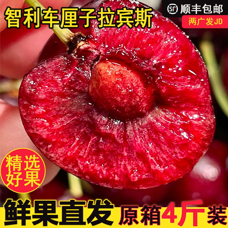 ZH【京东顺丰包邮】智利车厘子拉宾斯2J-5J 4斤原箱附礼盒袋发货