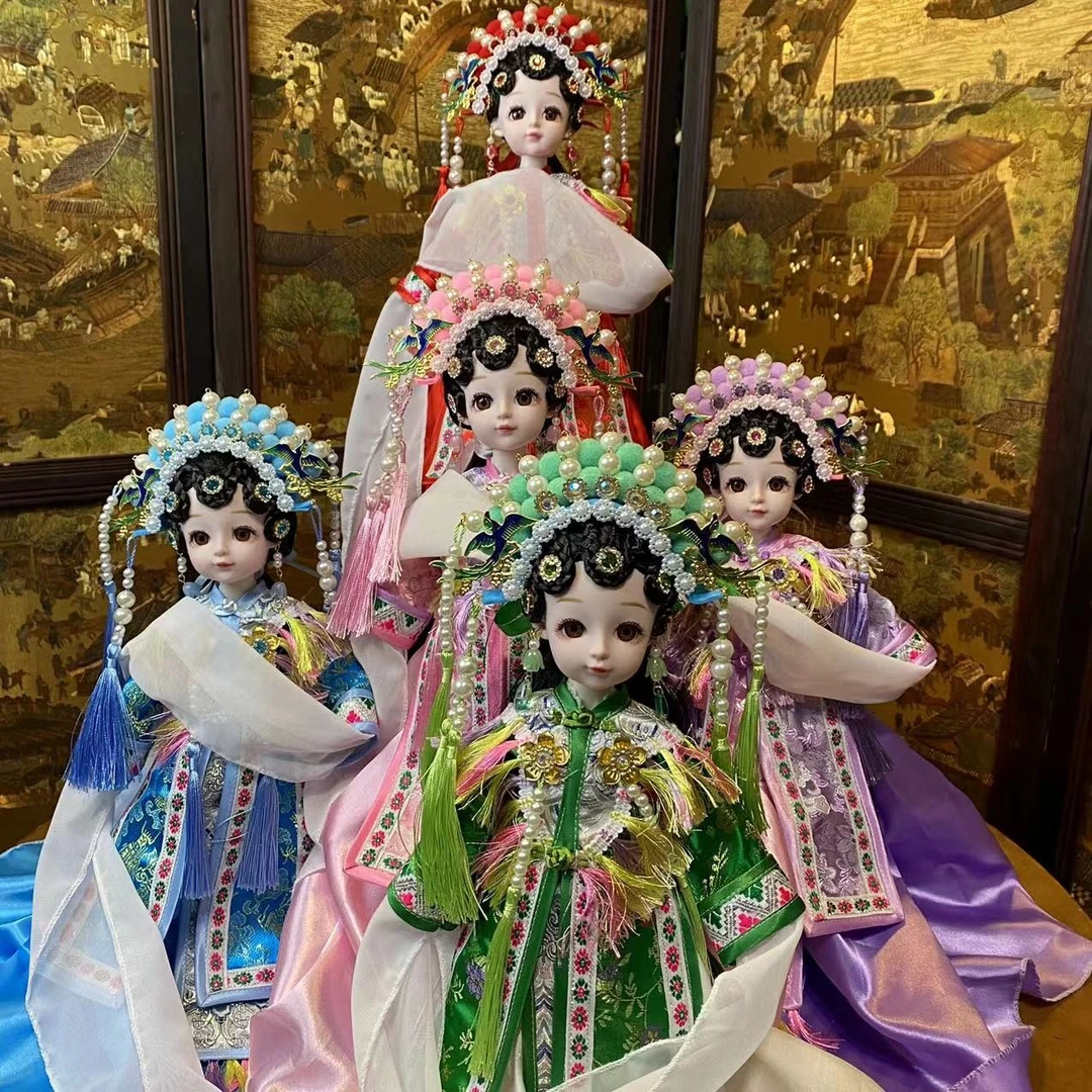 中国风纯手工diy设计公主凤冠戏曲古风娃娃可换装换头饰工艺品