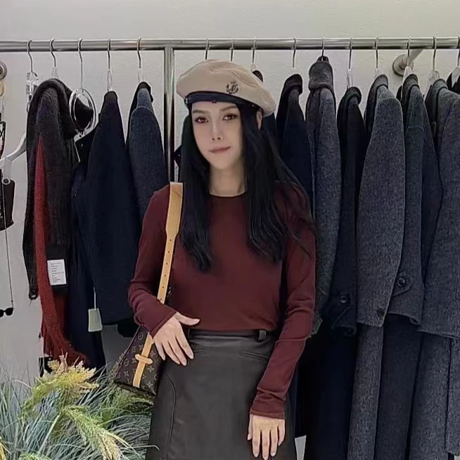 【KEMI】2024秋季上新洋气时髦显瘦自带收腰款面膜打底3520（）