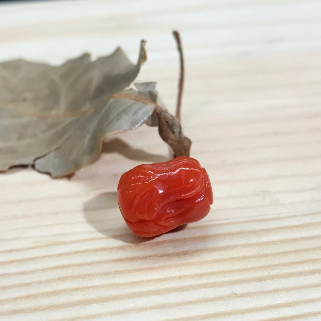 【鼎利源】南红手工精雕白菜配饰 大 不含证书