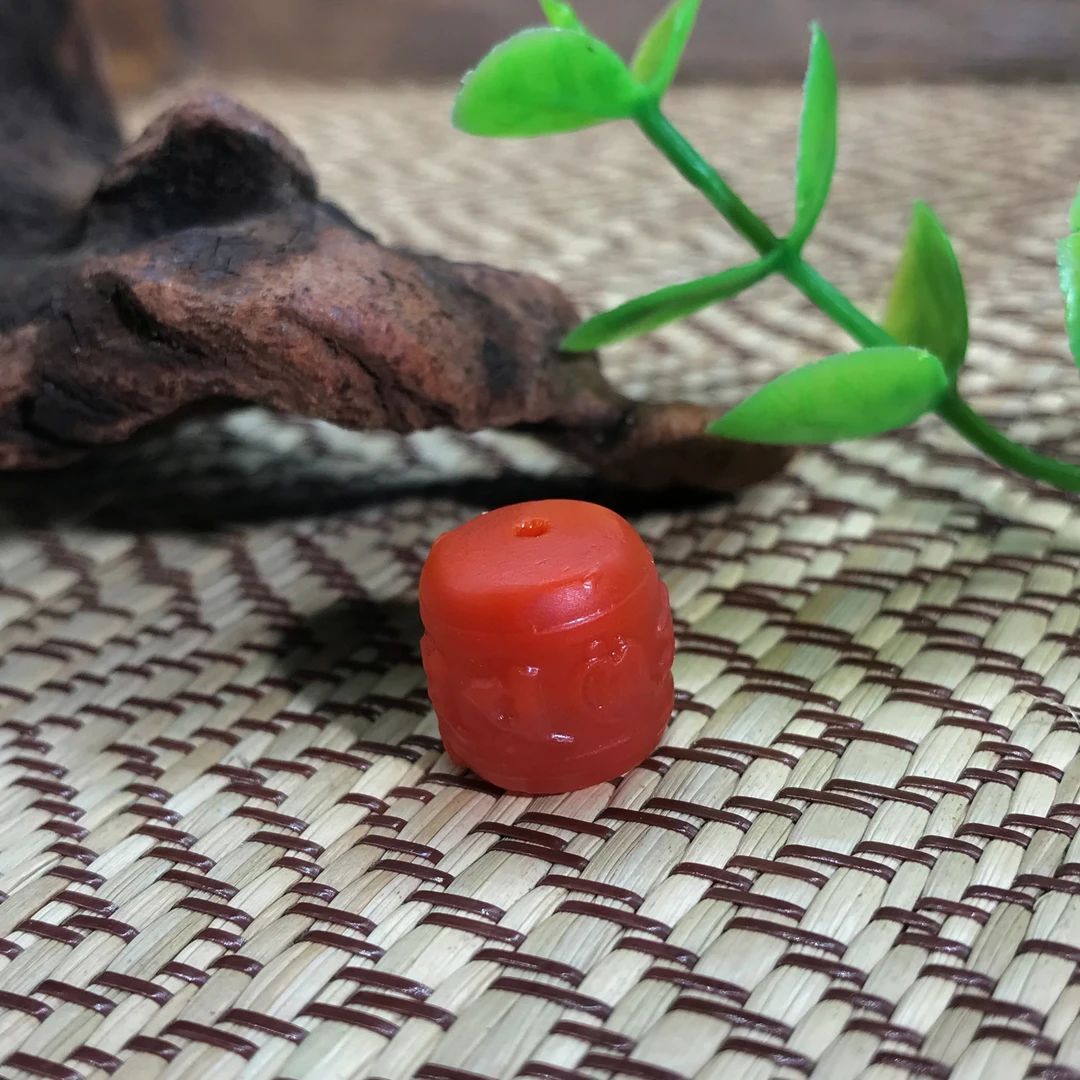 【鼎利源】南红精工精雕DIY六字箴言配饰10-12不含证书