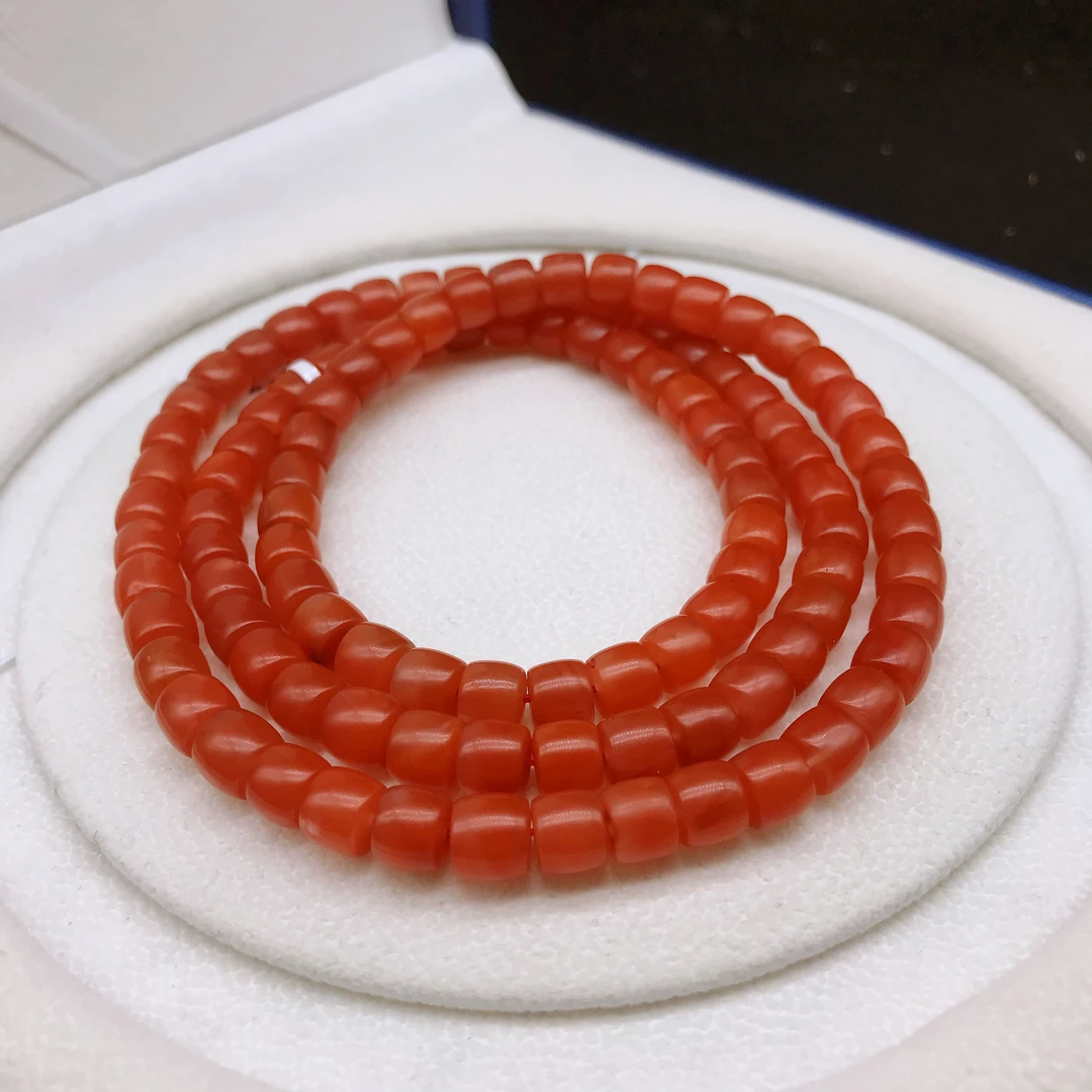 【鼎利源】南红保山精美时尚哑光直切多圈7mm