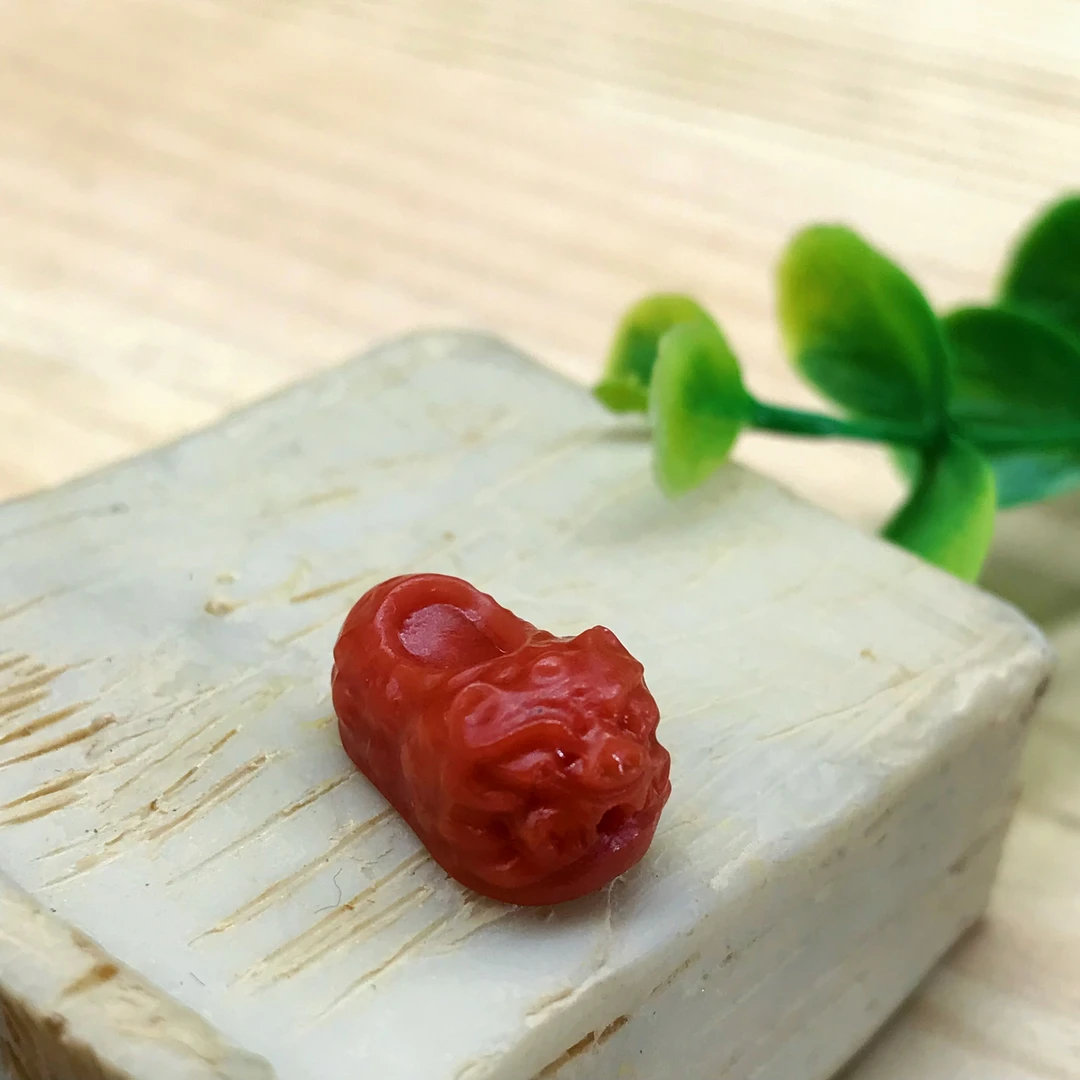 【领源】南红精工细雕虎头鞋配饰（一个）不含证书