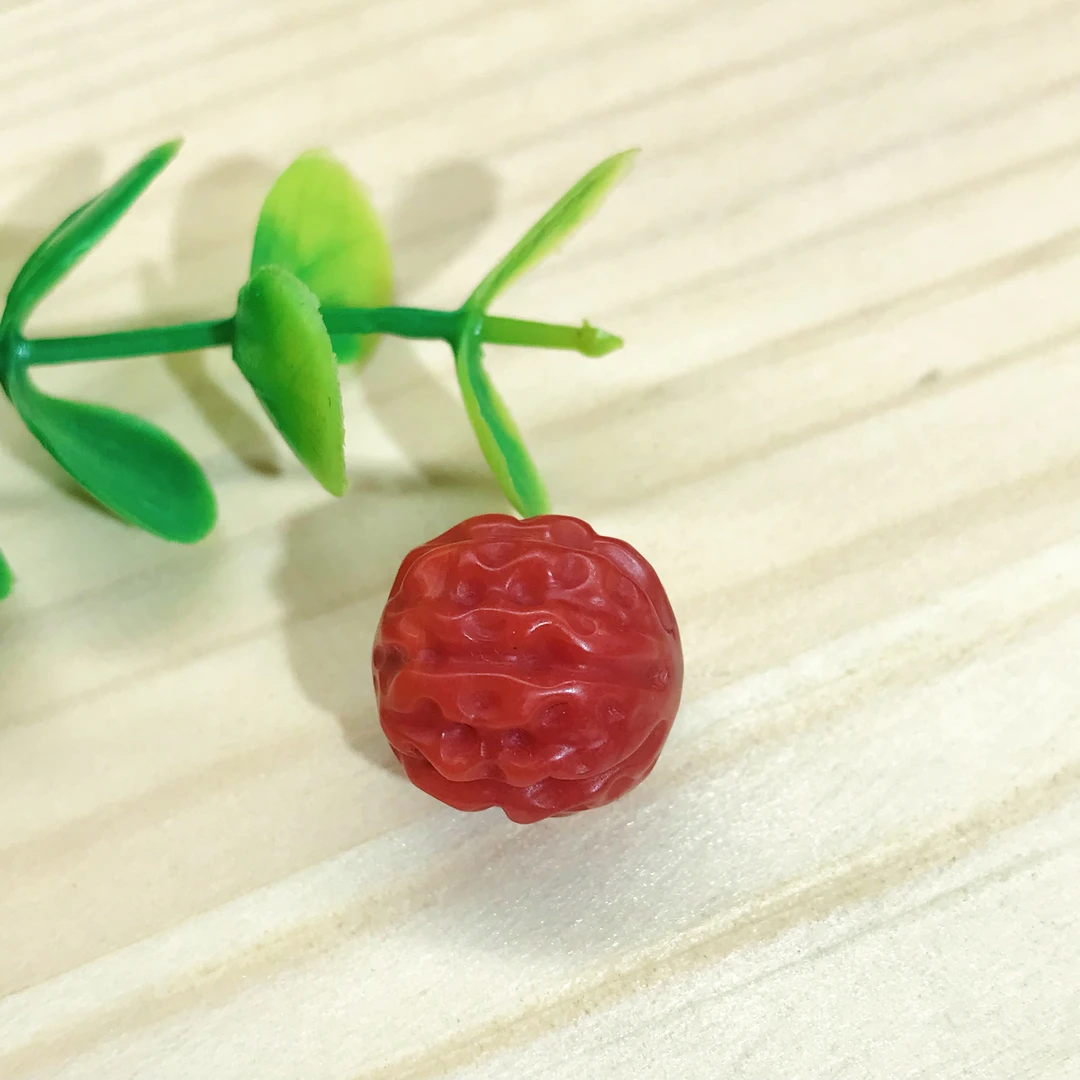 鼎利源】南红瓦西精美雕工金刚珠百搭配饰12-13（一个）不含证书