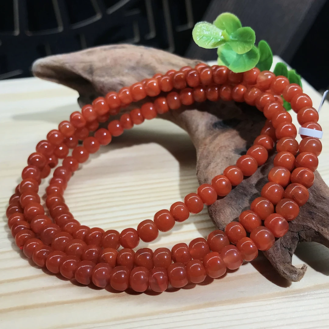 【领源】南红瓦西高品精美老型多圈6mm（一条）1627*