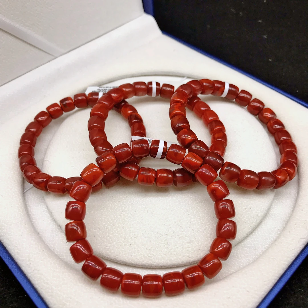 【鼎利源】南红瓦西牛血红高品直切单圈手串9mm（多样式发其一