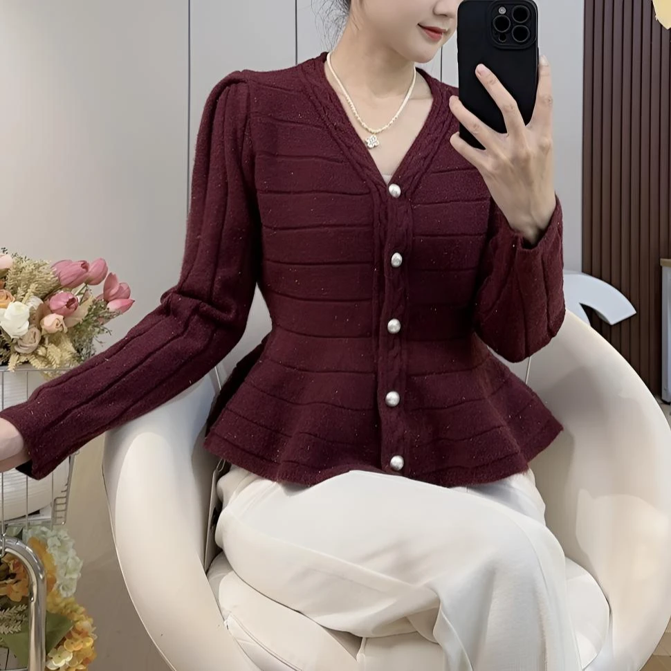 小清瓜女装501-600气质显瘦时尚百搭设计中国风秋冬针织衫