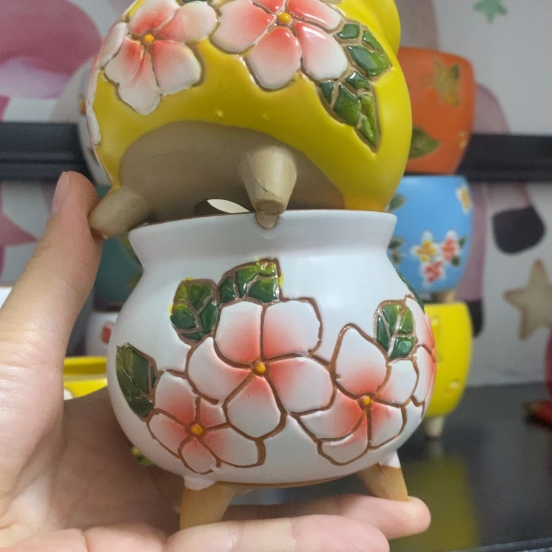 红陶20CM以下韩式手绘多肉花盆