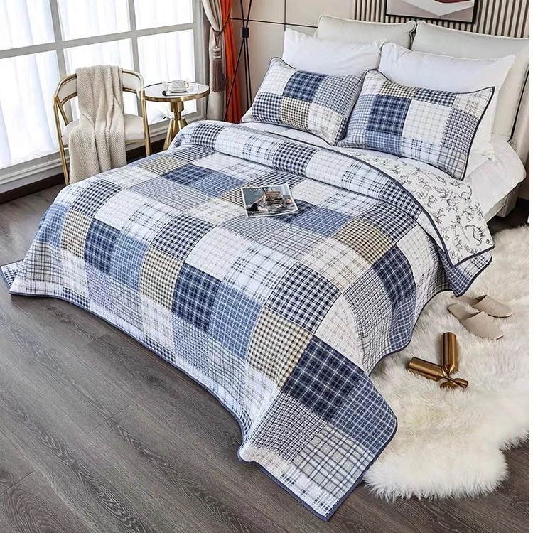 【孤品清货】床品套件夹棉床盖被套夏凉被多功能三层绗缝被四季可用