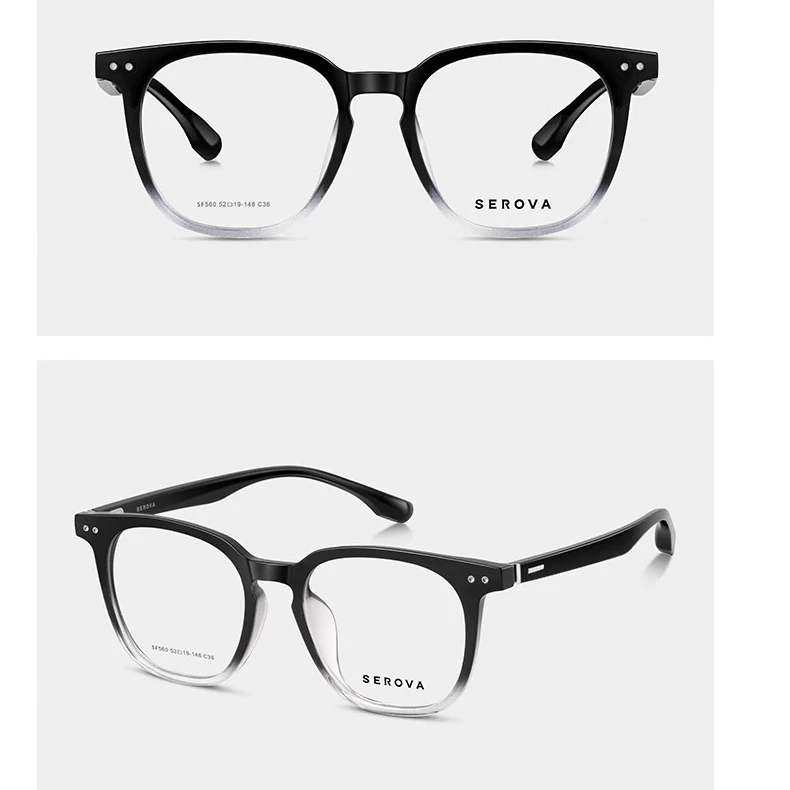 serova施洛华镜框SF560超轻眼镜大脸潮素颜男女