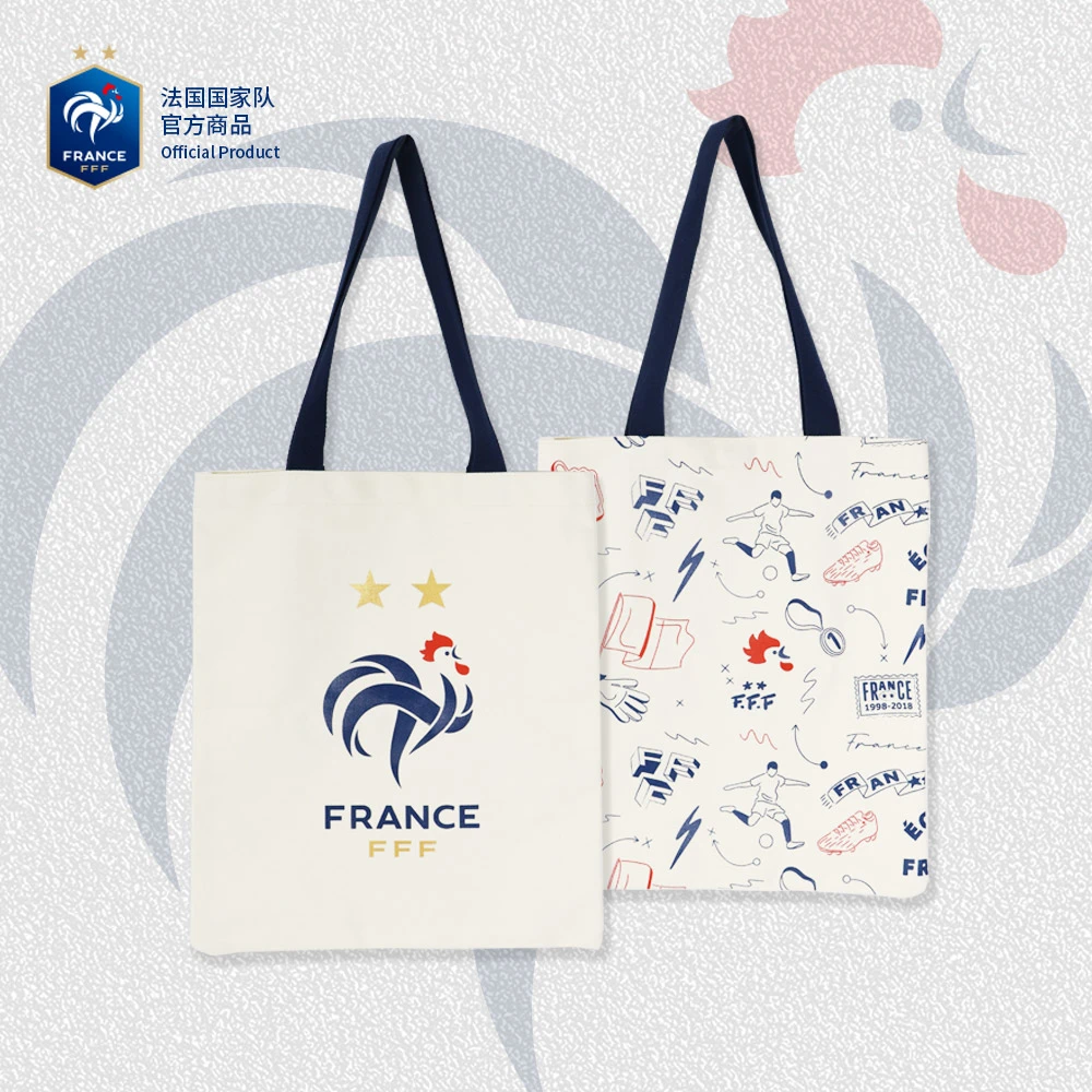 【官方正版】法国国家队  | 米色涂鸦帆布包手提包球迷欧洲杯周边