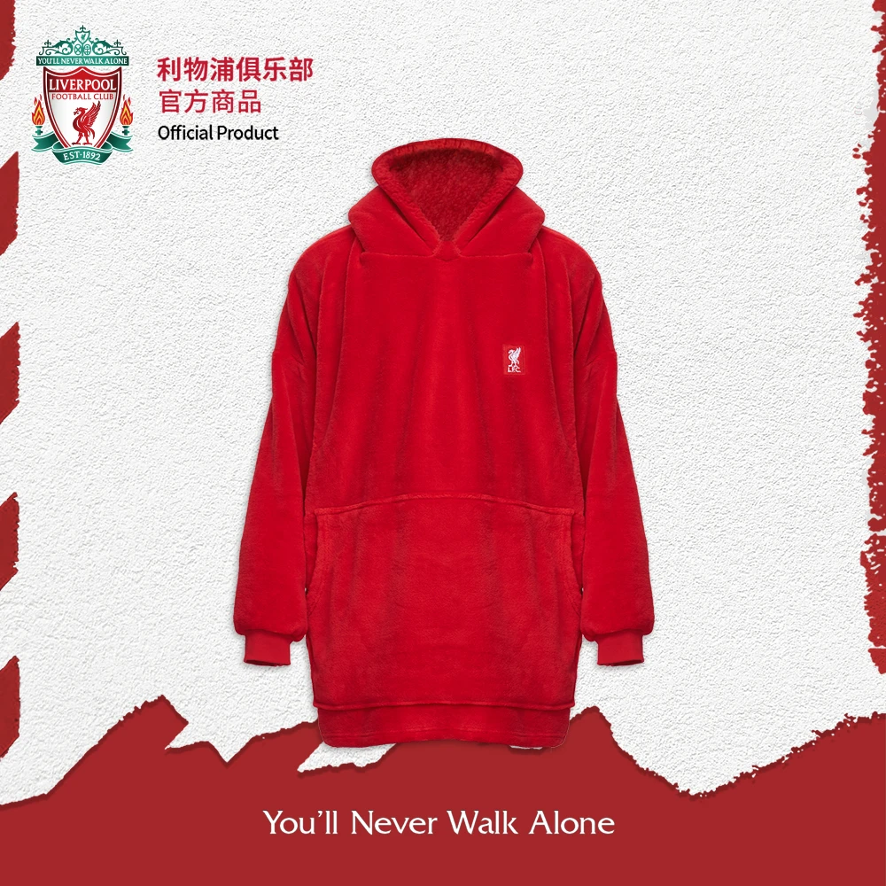 【官方正版】利物浦俱乐部| 红色亲子浴袍宽松柔软珊瑚绒吸湿速干