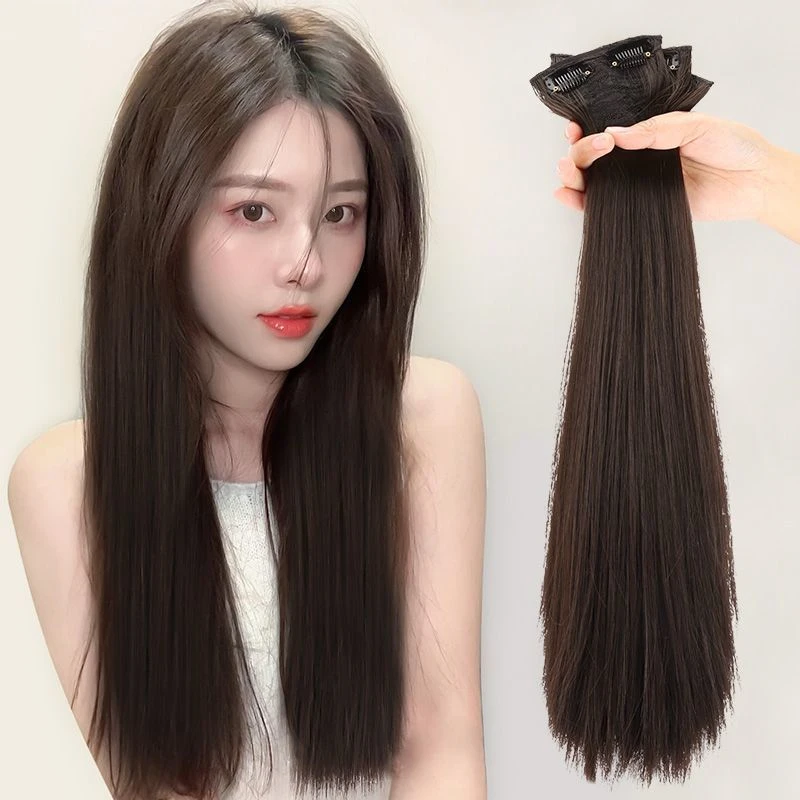 假发片女长发一片式隐形无痕仿真发三片式直发蓬松增发量接发贴片