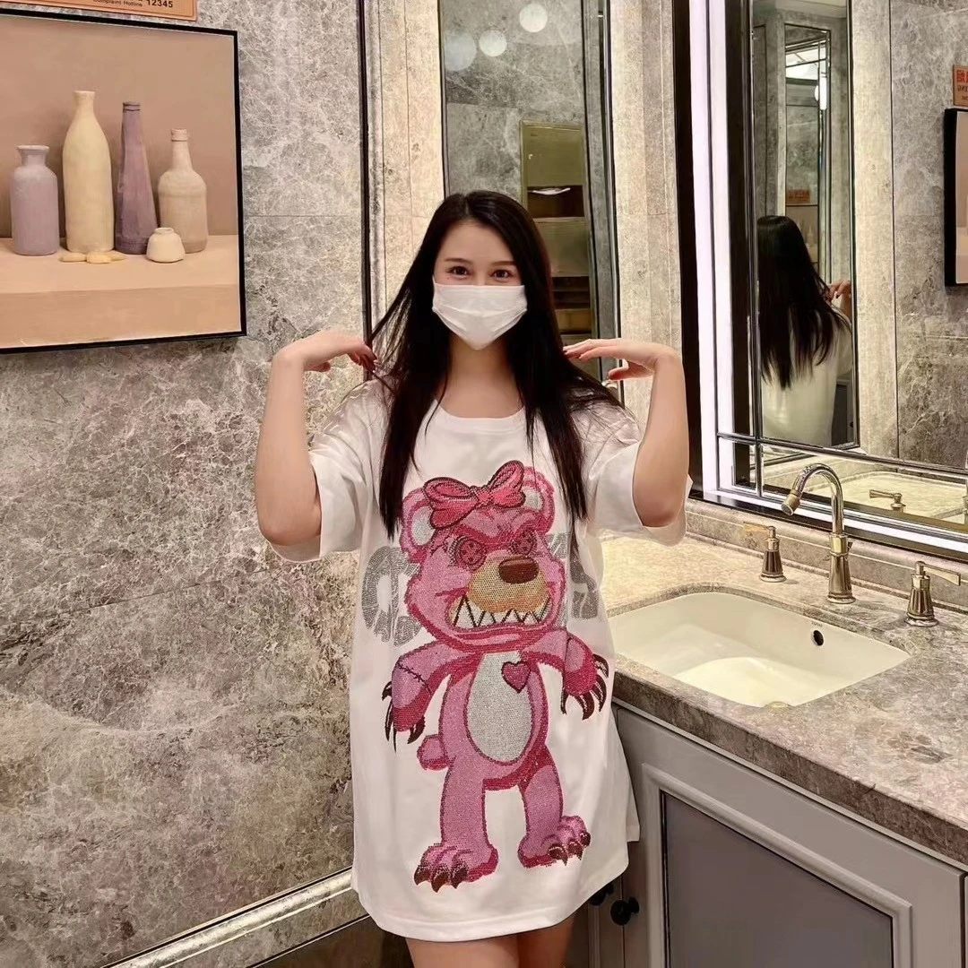 【外单原单】800看直播下单夏季 T恤重工情侣装宽松时尚设计师款