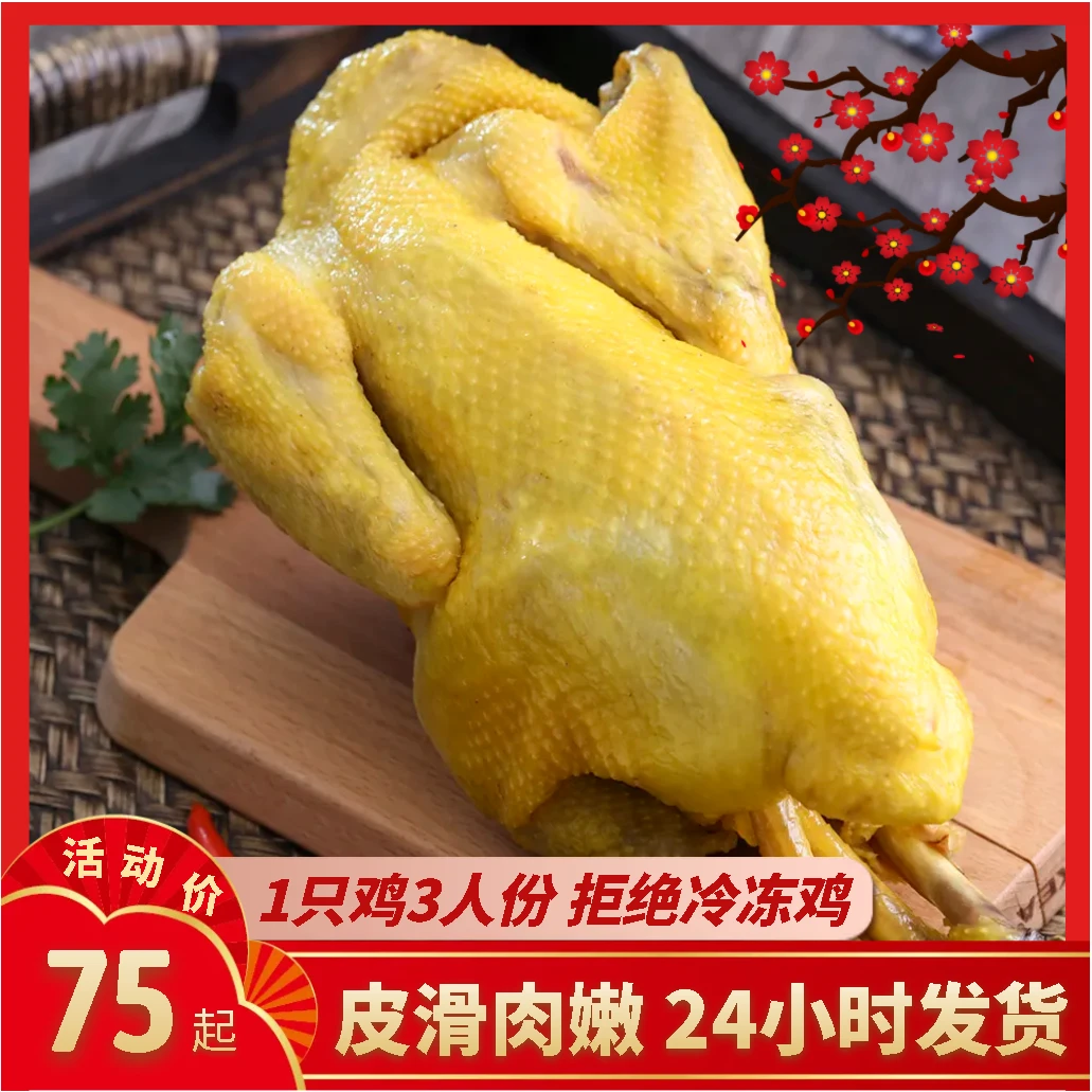 嘉应汇KJU广东梅州盐焗嫩鸡客家特产盐焗果鸡700g新鲜美味顺丰