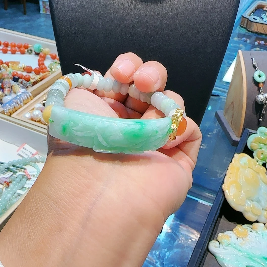 翡翠手链未镶嵌手串