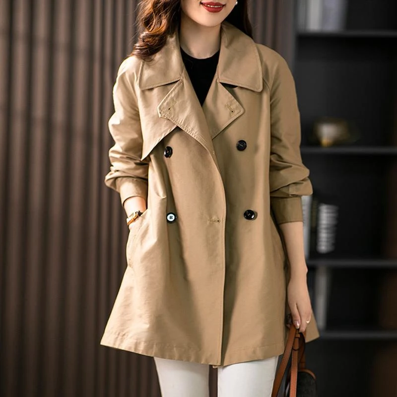 中长西装风衣外套女春秋大码休闲上衣杭州意法秋装高端大气上档次