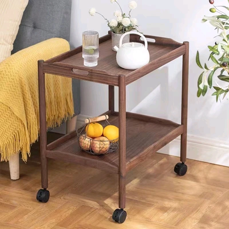 现货 | 黑胡桃简易茶车无抽茶水柜 58*40*58cm边柜收纳柜