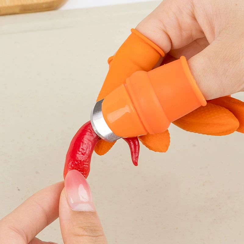 摘菜手套指套护指神器指头保护套拇指套手指套剥蒜掐拇指刀防滑