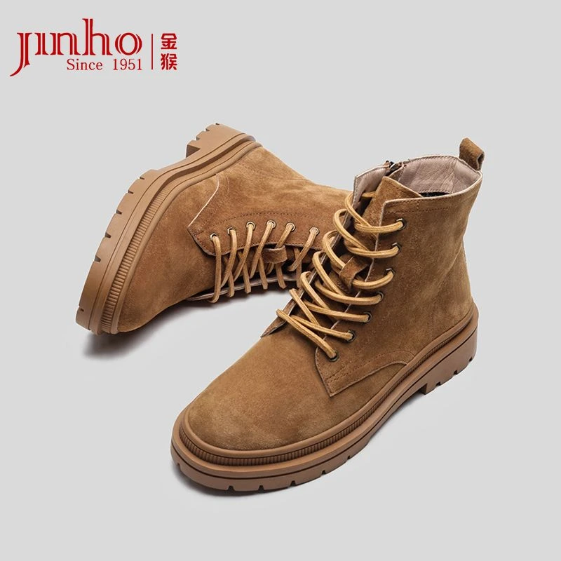 金猴女鞋2023年新款马丁靴时尚简约百搭单鞋S450099C